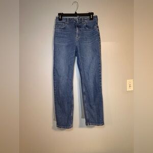 Everlane high rise straight leg jeans size medium wash